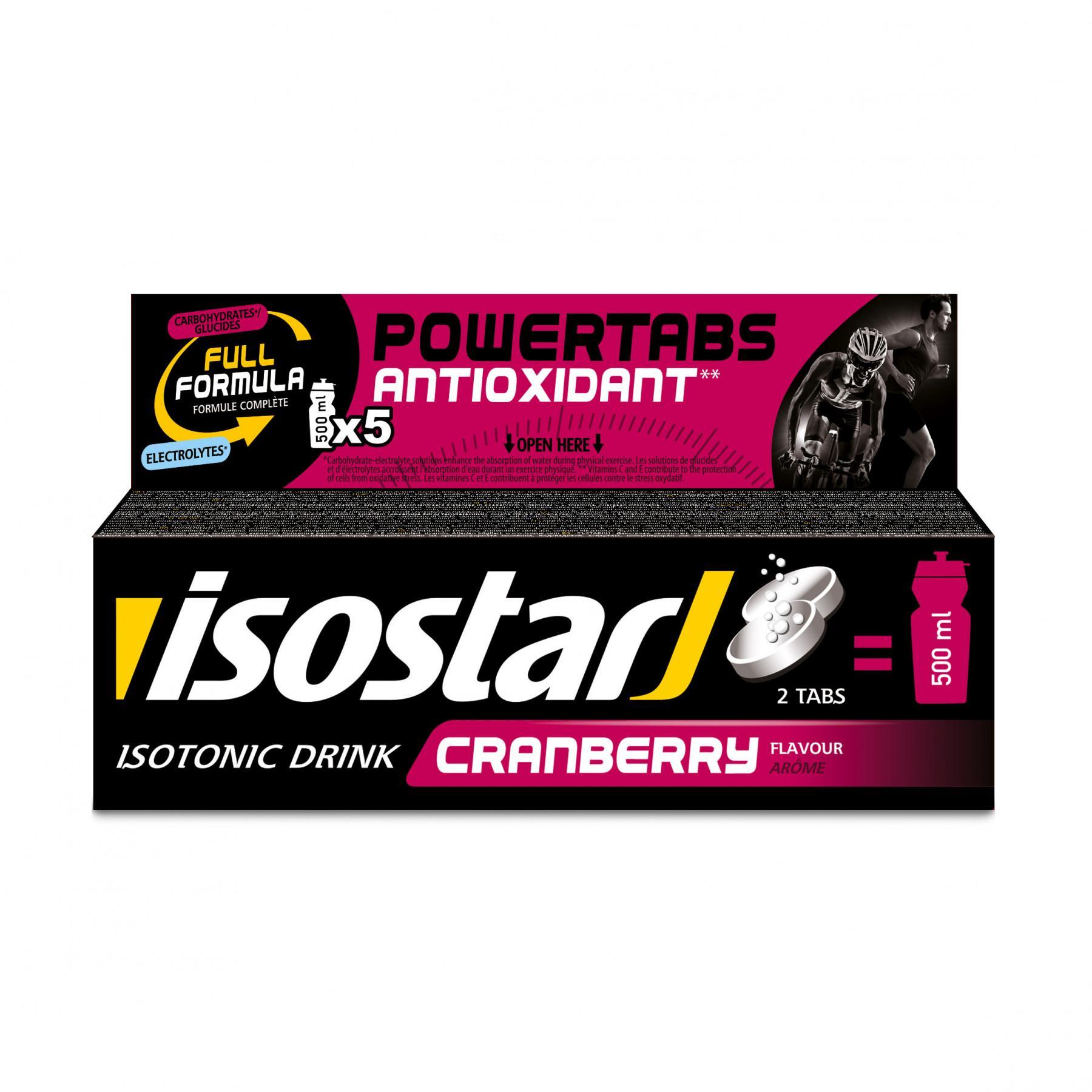 Pastilles Isostar Powertabs Fast Hydration cranberry (12 tubes)