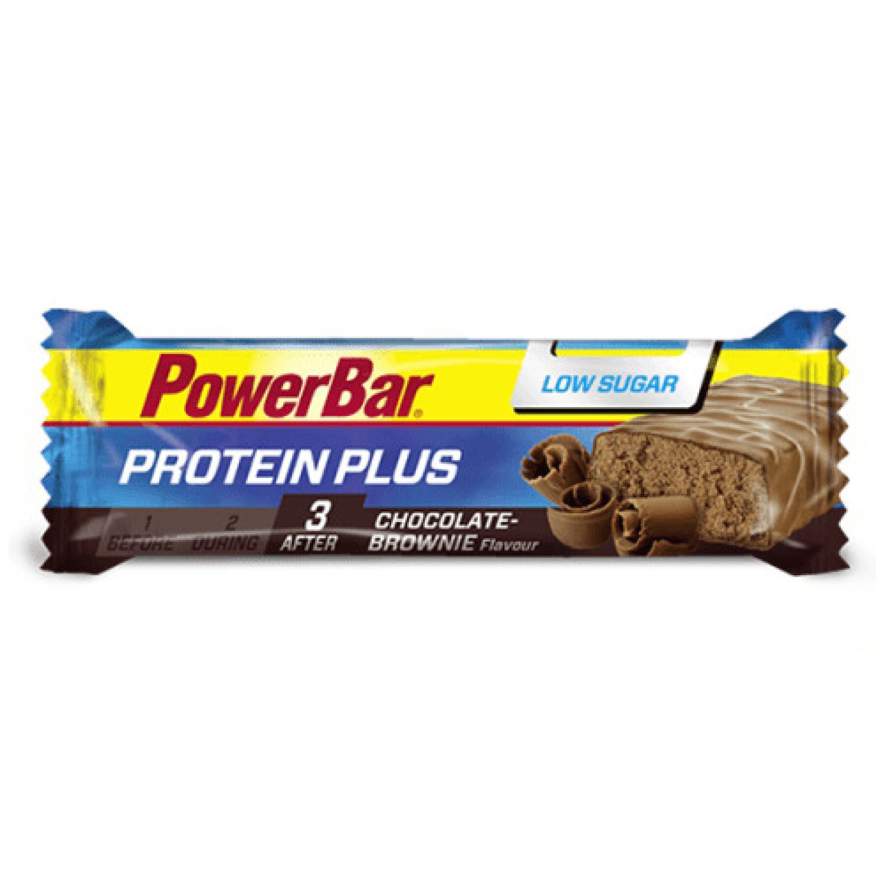 Lot de 30 barres PowerBar Protein Plus 30 % Low Sugar - Chocolate Brownie
