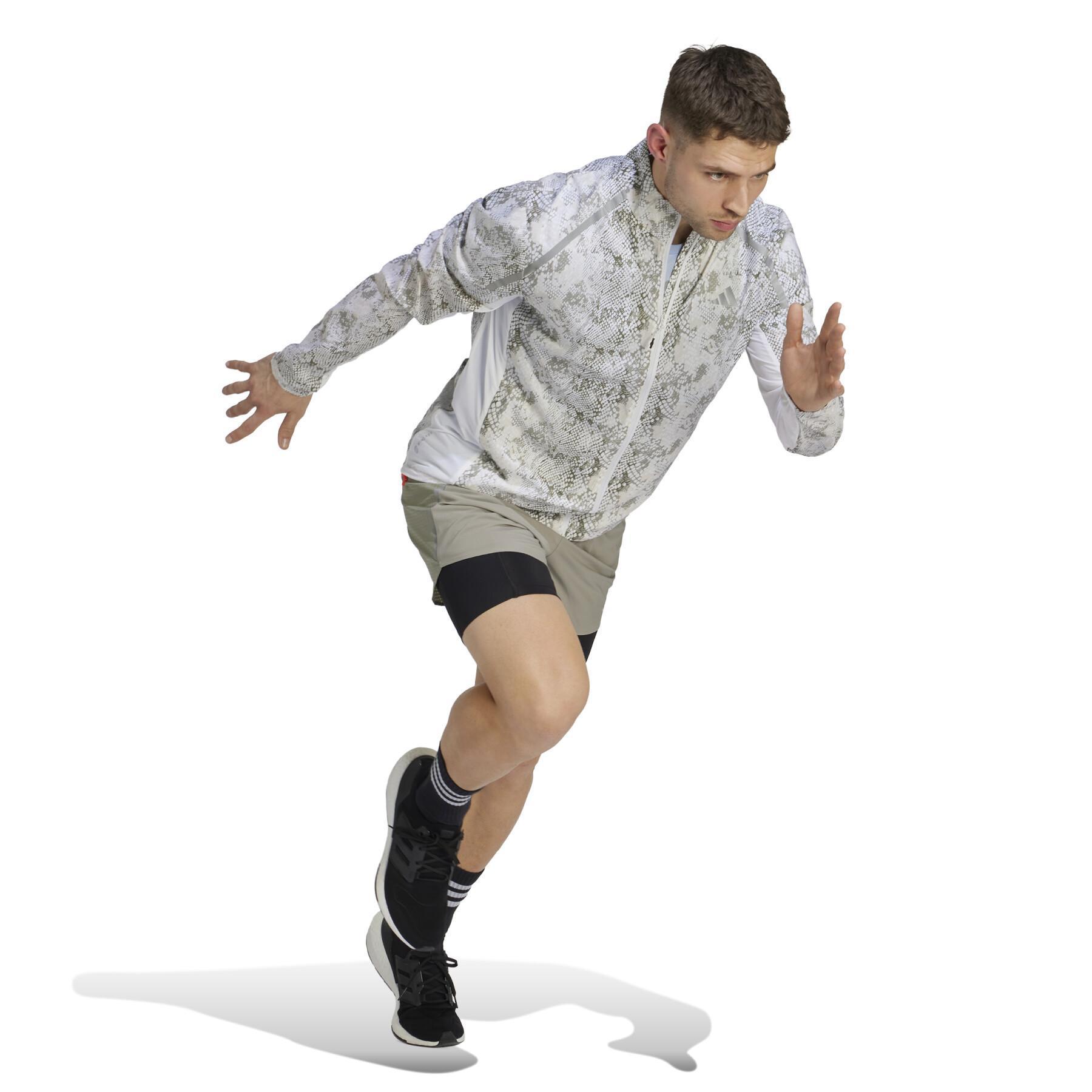 Veste imperméable imprimé intégral adidas Marathon