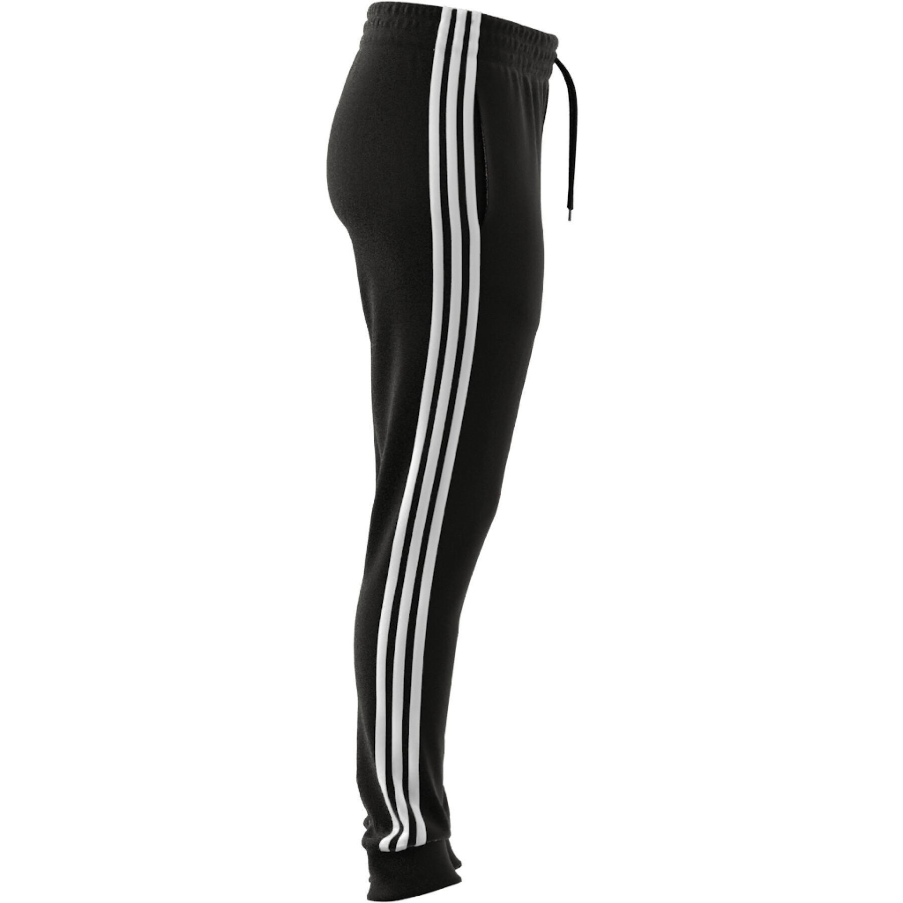 Pantalon Jogging Femme A Bandes 3 Stripes French Terry GM8735 Gris Chiné