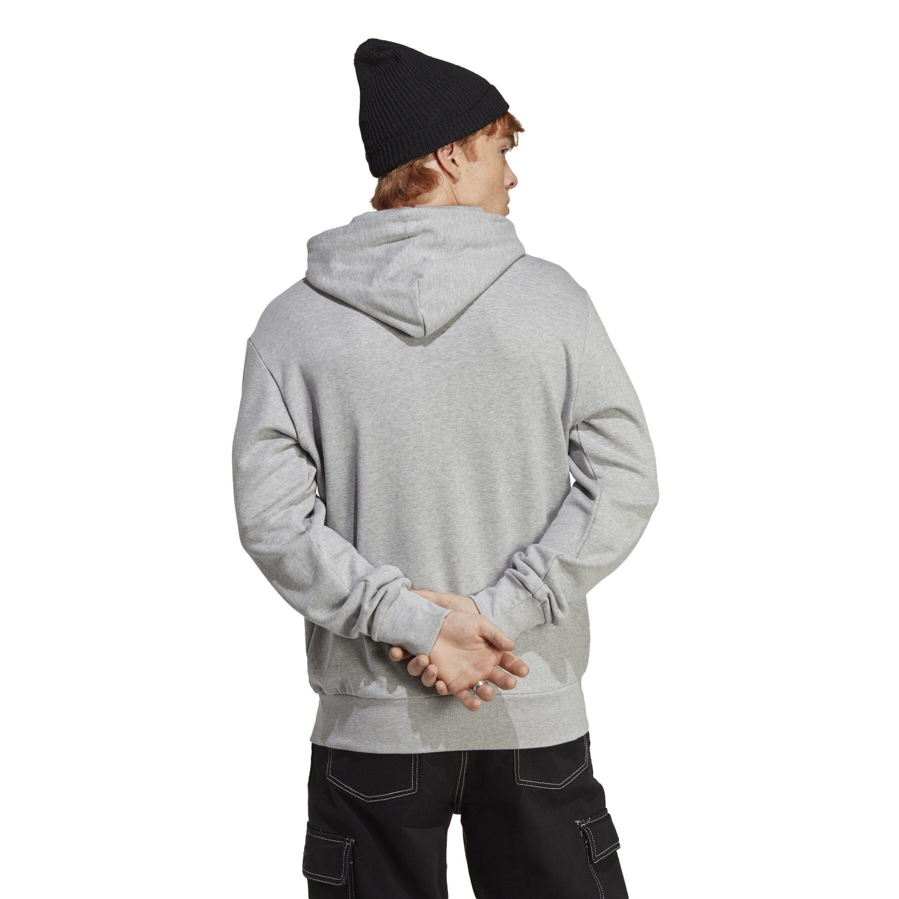 Sweatshirt à capuche grand logo adidas Essentials French Terry