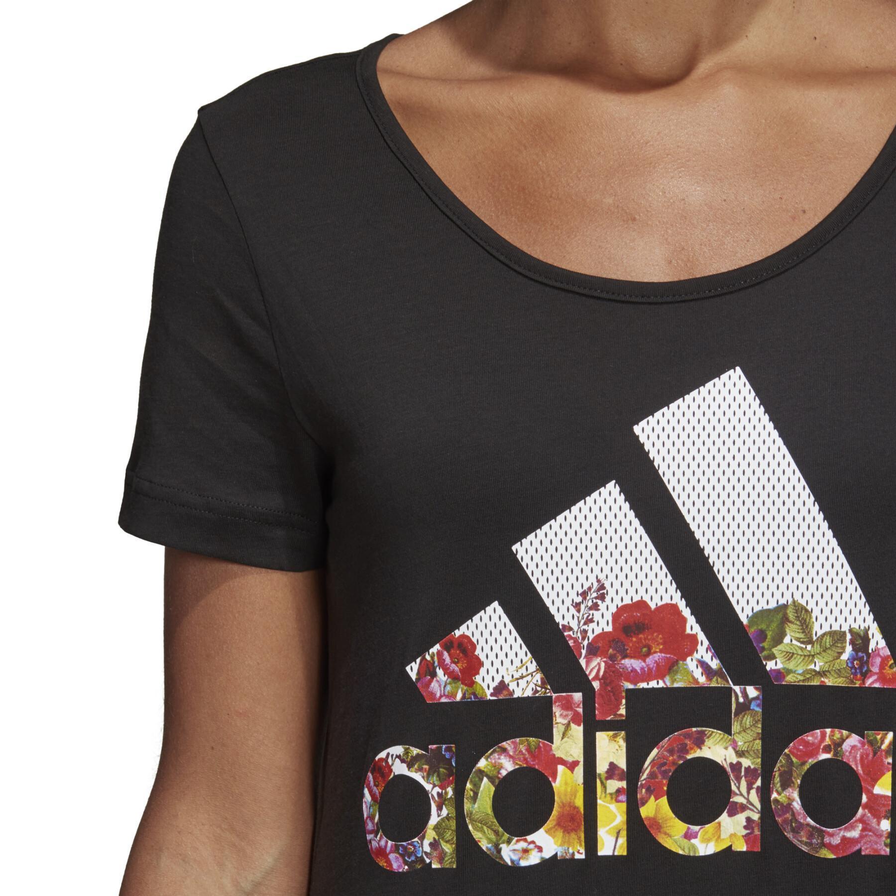 T-shirt femme adidas Badge of Sport Flower