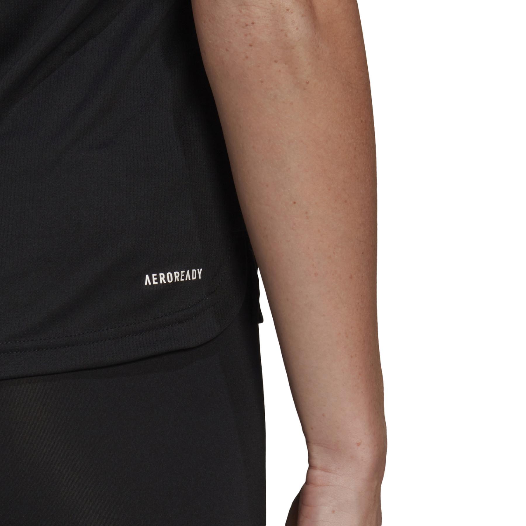 T-shirt femme adidas Aeroready Designed 2 Move 3-Bandes Sport