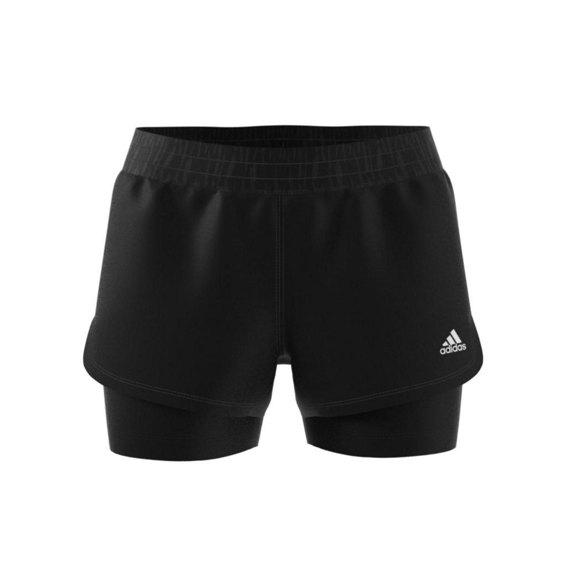 Short femme adidas Pacer 3-Bandes Woven Two-in-One