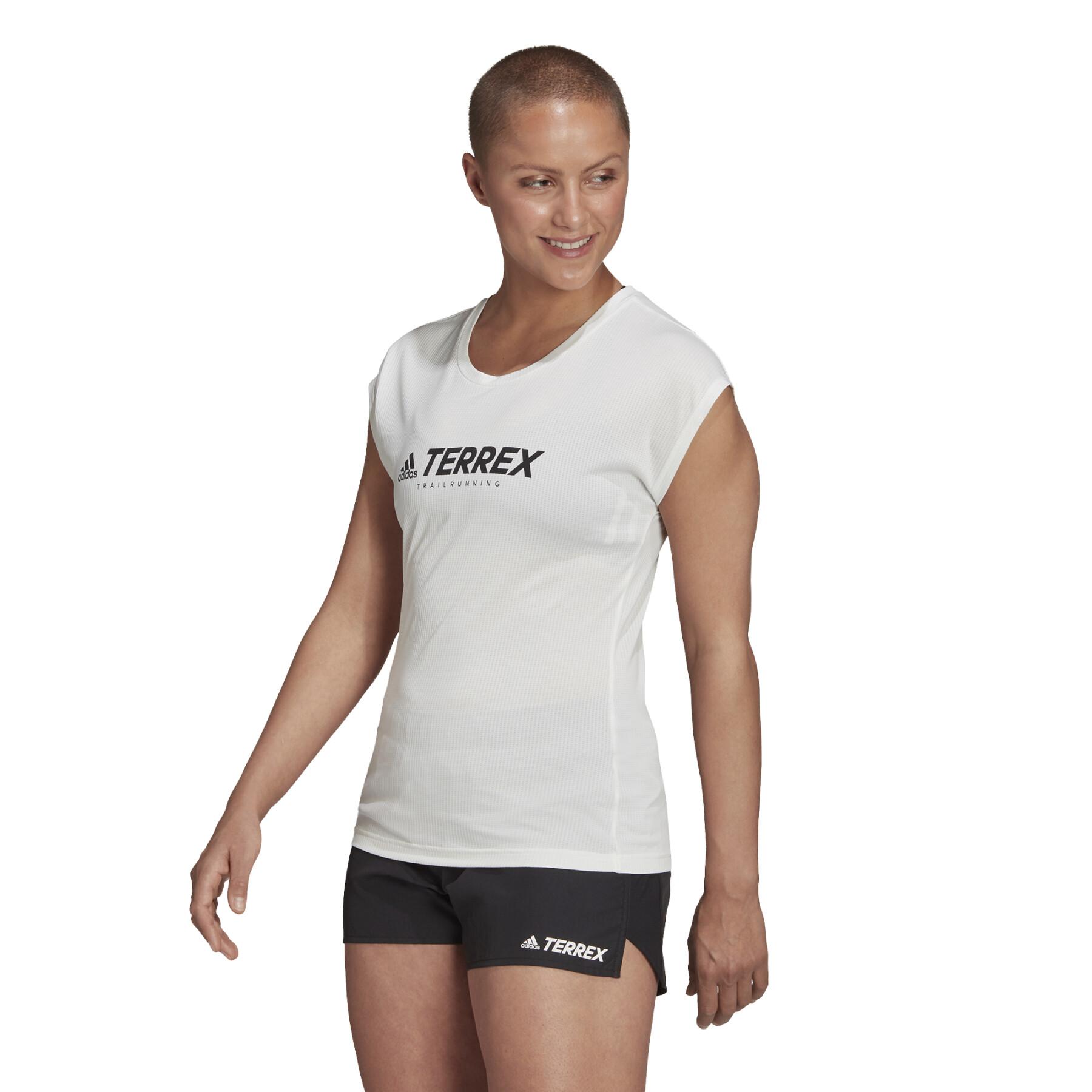 T-shirt femme adidas Terrex Primeblue Trail Functional Logo