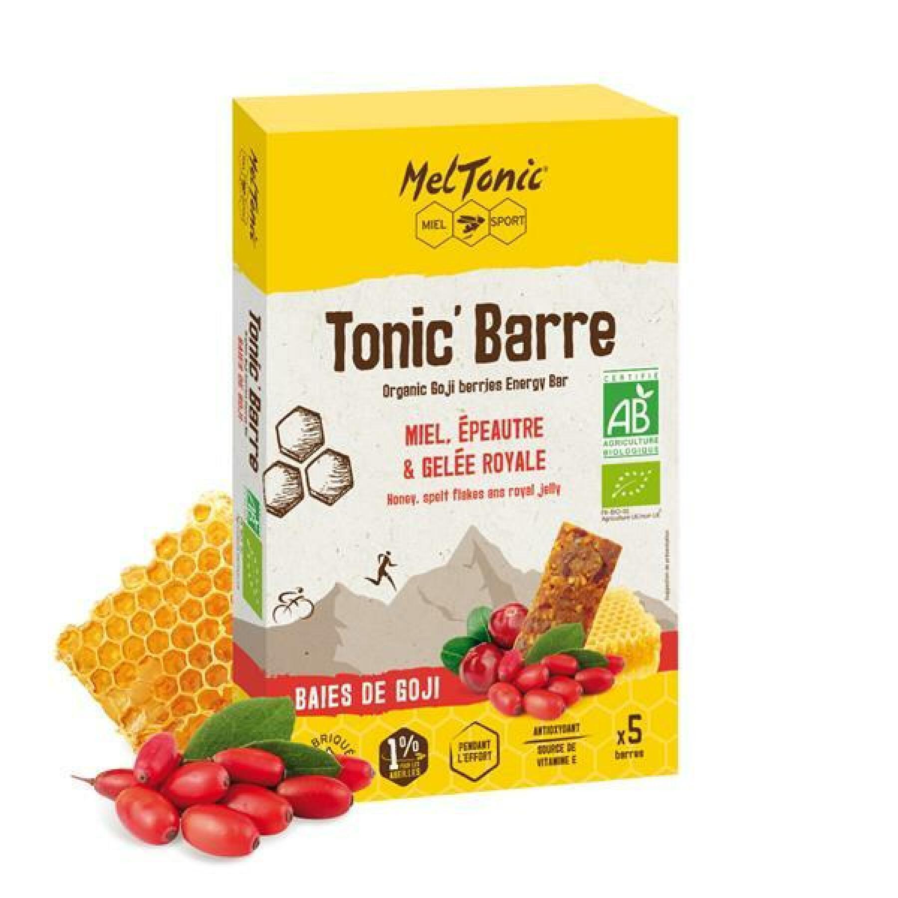 Boîte de 25 barres de nutrition miel & Baie de goji Meltonic 25 g