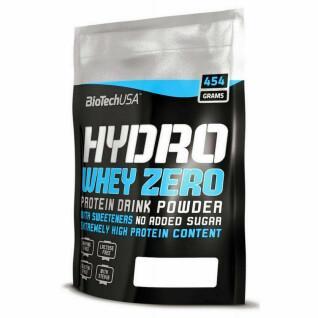 Lot de 10 sacs de protéines Biotech USA hydro whey zero - Cookies & cream - 454g