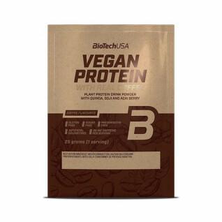 Lot de 50 sachets de protéines végétalienne Biotech USA - Café - 30g