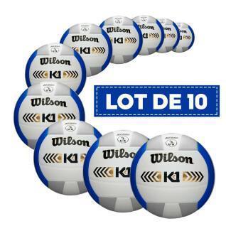 Lot de 10 Ballons volleyball Wilson K1 Gold [Taille 5]